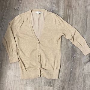 Banana Republic Gold 3/4 sleeve cardigan